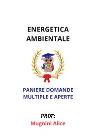 Paniere ENERGETICA AMBIENTALE, Ecampus, 2025, Mugnini Alice - RISPOSTE MULTIPLE E APERTE