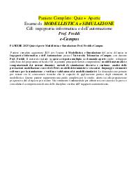 PANIERE 2025 Quiz+Aperte Modellistica e Simulazione Prof. Freddi eCampus