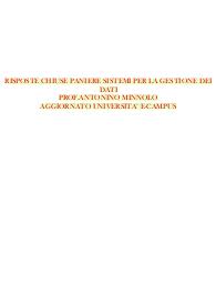 Risposte chiuse paniere sistemi per la gestione dei dati aggiornate 2023