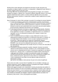 Appunti di sociologia generale + riassunto libro
