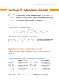 Sistemi di equazioni lineari