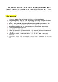 Riassunti di preparazione classe di concorso A048 - A049