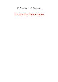 G. Forestieri, P. Mottura, Il sistema finanziario