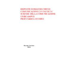 Risposte domande chiuse comunicazione 2.0 aggiornate 2023 uniecampus