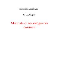 Manuale di sociologia dei consumi