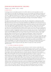Riassunto di Storia delle Idee Pedagogiche di F.Pesci
