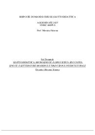 Risposte domande chiuse glottodidattica aggiornate 2025 uniecampus prof.Messina