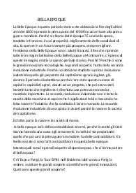 appunti sulla bella epoque