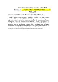 Paniere Corretto 2025 Matematica Finanziaria Quiz 590 Uni-PEGASO