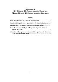 Set domande G2 - Disturbi del Comportamento Alimentare Master Disturbi del Comportamento Alimentare