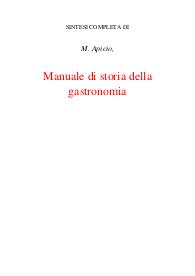 Manuale di storia della gastronomia Apicio