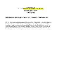 Paniere Risolto STORIA MEDIOEVALE (IUS/19) – Domande di Fine Lezione Pegaso