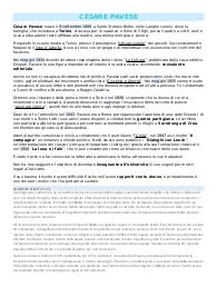 Appunti di italiano su Cesare Pavese