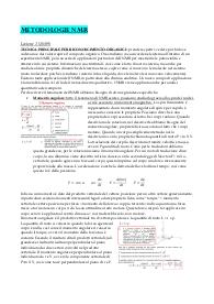 Appunti di METODOLOGIE NMR