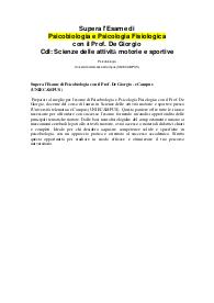 Supera l'Esame di Psicobiologia con il Prof. De Giorgio - eCampus (UNIECAMPUS)