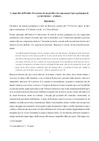 Riassunto L'Emilio di J.J. Rousseau (5 Libri) Edizione LaTerza