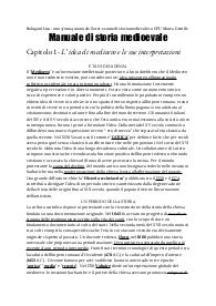 Riassunto manuale di Storia medievale di Andrea Zorzi