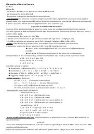 Appunti-Sbobine Matematica e Statistica Prof Favale F. F. UNIPV Farmacia 2023/2024