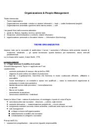 Appunti di Organizzazione e People Management, Università di Verona, Prof Rossignoli