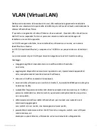 Le VLAN (Virtual LAN), Dispense di Sistemi di reti (Telecomunicazioni)