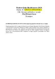 PANIERE QUIZ RISOLTI NUOVO 2024 Lingua Spagnola Prof. Brusati Luca eCampus