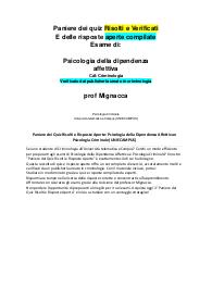 Paniere completo: Psicologia della Dipendenza Affettiva - Criminologia- ecampus