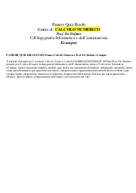 PANIERE QUIZ RISOLTI 2025 Esame Calcolo Numerico Prof. De Stefano