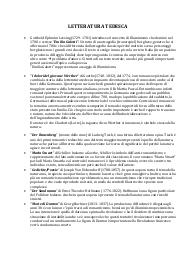 Appunti di letteratura tedesca 2 del prof. Marco Rispoli