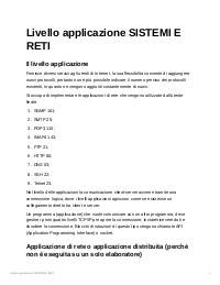 Il Livello Applicazione del modello ISO/OSI, Dispense di Sistemi di reti (Telecomunicazioni)