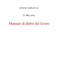 Manuale di diritto del lavoro