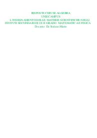 Risposte chiuse algebra aggiornate 2023