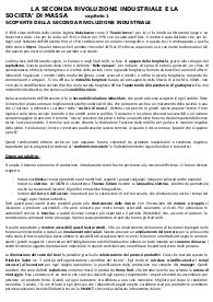 La seconda rivoluzione industriale e la società di massa