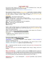 Legal english riassunti per esame