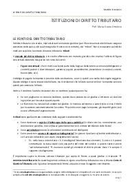 APPUNTI DIRITTO TRIBUTARIO - ORTOLEVA