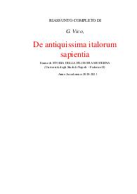 G. Vico, De antiquissima italorum sapientia. Parte II