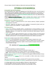 Appunti Storia Economica - prof. Marina Romani