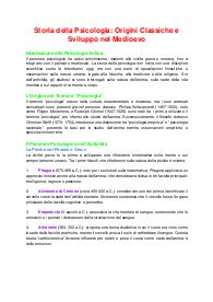 Appunti completi di Storia della Psicologia