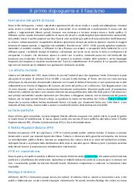 il primo dopoguerra e il fascismo