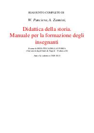 W. Panciera, A. Zannini, Didattica della storia. Manuale per la formazione degli insegnanti