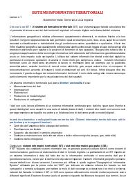 SISTEMI INFORMATIVI TERRITORIALI