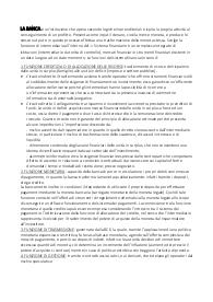Appunti Economia e Tecnica Bancaria, Prof Elena Bruno, Unipi