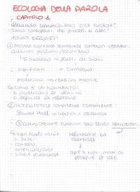 Riassunto Ecologia della parola