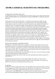 Riassunto corso di chimica generale