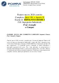 PANIERE NUOVO 2024 CORRETTO COMPLETO Impianti Chimici Prof. Asnaghi eCampus