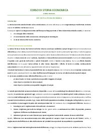 Appunti di Storia economica, prof.ssa Astore, Università degli Studiti dell'Insubria, 2024/2025