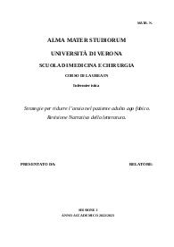 Tesi di Laurea Triennale in Infermieristica