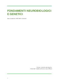 dispensa completa fondamenti biologici e genetici unicatt