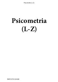 Psicometria (L-Z) - Paniere eCampus