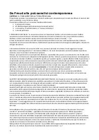 Riassunto "Da Freud alla psicoanalisi contemporanea"