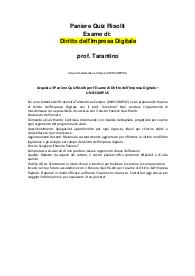 Acquista il Paniere Quiz Risolti per l'Esame di Diritto dell'Impresa Digitale – UNIECAMPUS